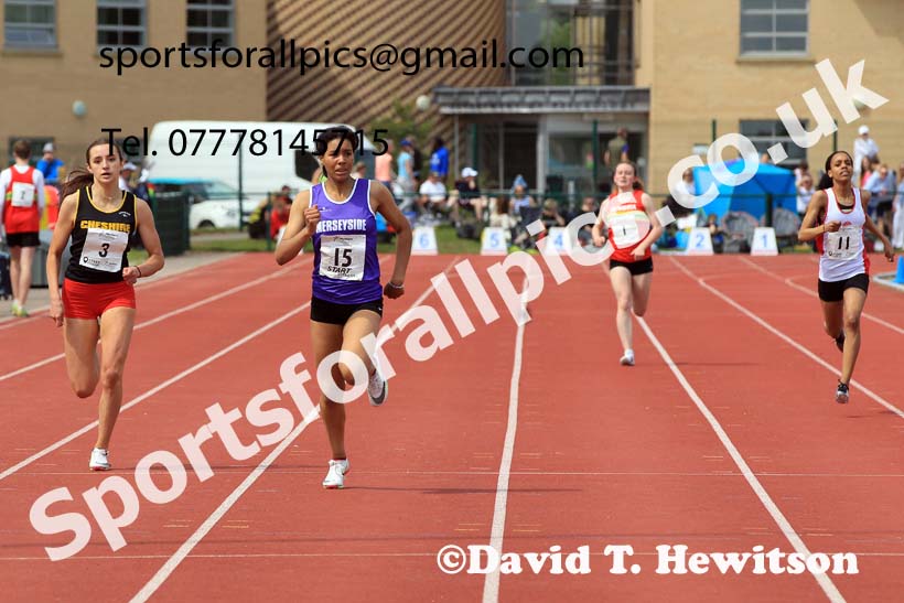 Womens Under-17s 300 metres, 2022 Northern Inter Counties U17s and U15s Track and Field, York, Thursday, June 2nd. Photo: David T. Hewitson/Sports for All Pics